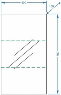 Зеркало-шкаф Stella Polar Альда 40см белый SP-00000221